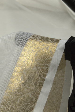 Than Kota check Cotton Jacquard Border