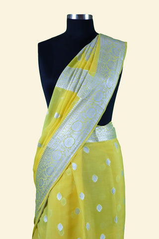 Pure Banarasi Handloom Georgette Saree