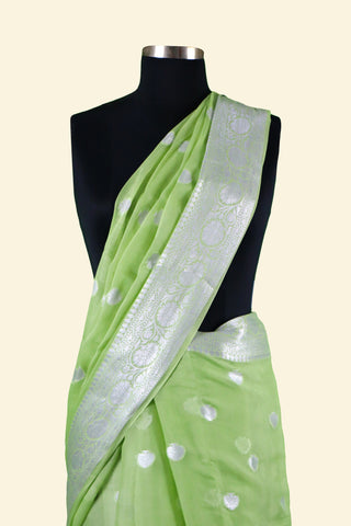 Pure Banarasi Handloom Georgette Saree