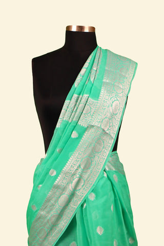 Pure Banarasi Handloom Georgette Saree