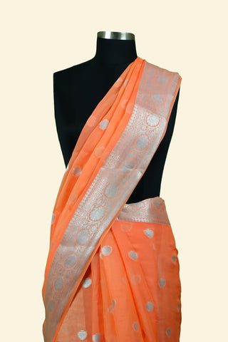 Pure Banarasi Handloom Georgette Saree