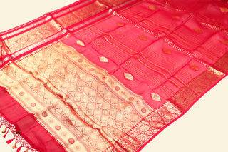 Pure Organza Handloom Banarasi Saree