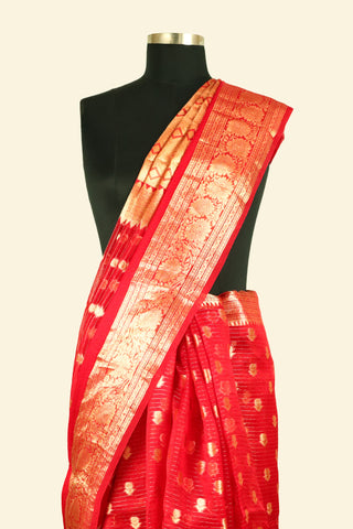 Pure Organza Handloom Banarasi Saree