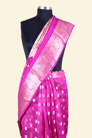 Pure Organza Handloom Banarasi Saree