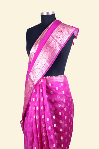 Pure Organza Handloom Banarasi Saree