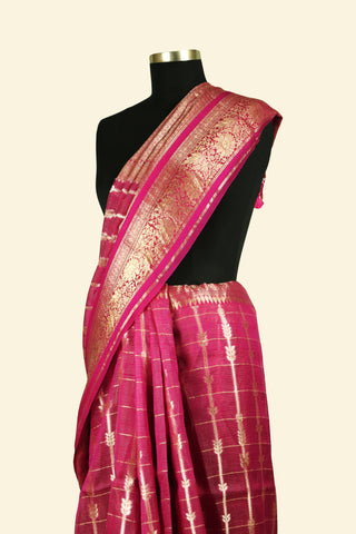 Pure Organza Handloom Banarasi Saree