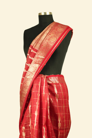 Pure Organza Handloom Banarasi Saree