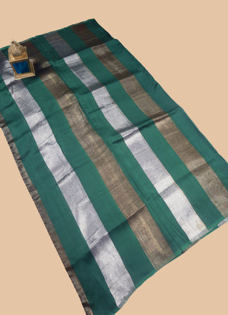 Pure Chanderi Wide Stripe Saree