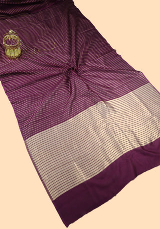 Pure Chanderi Stripe Saree