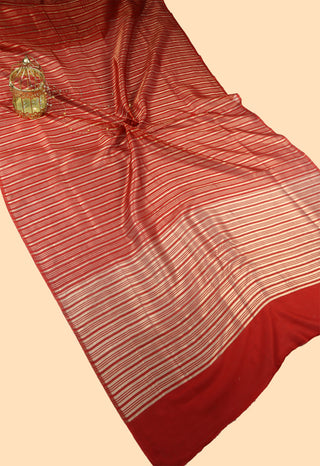 Pure Chanderi Stripe Saree