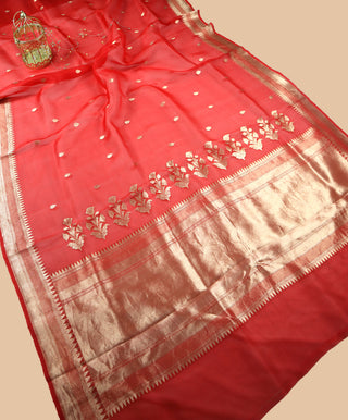 Pure Organza Banarasi Handloom Saree