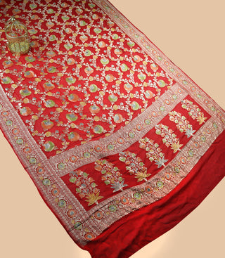 banarasi georgette Pure Handloom Dupatta