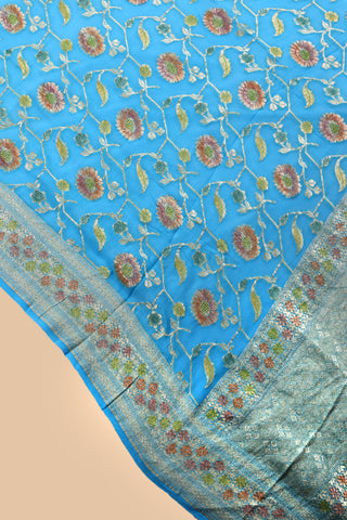 banarasi georgette Pure Handloom Dupatta