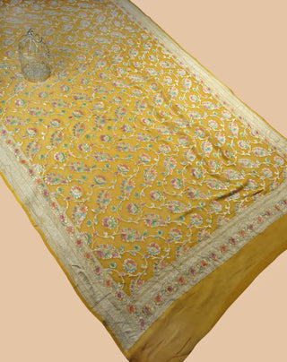 banarasi georgette Pure Handloom Dupatta