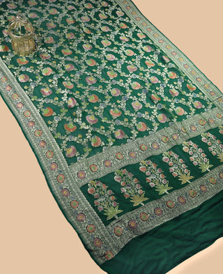 banarasi georgette Pure Handloom Dupatta