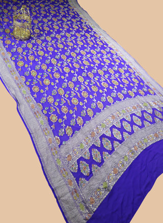 banarasi georgette Pure Handloom Dupatta