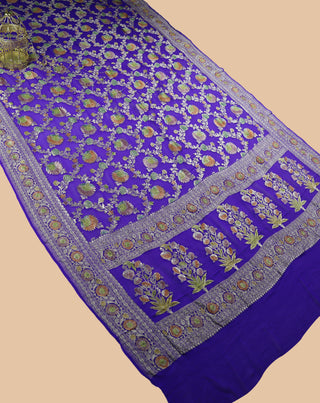 banarasi georgette Pure Handloom Dupatta