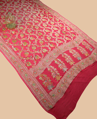 banarasi georgette Pure Handloom Dupatta