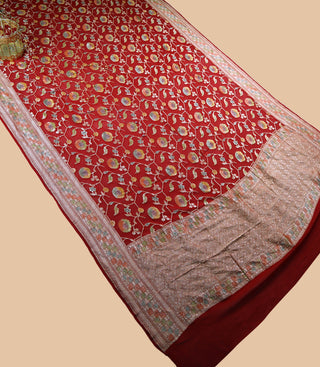 banarasi georgette Pure Handloom Dupatta