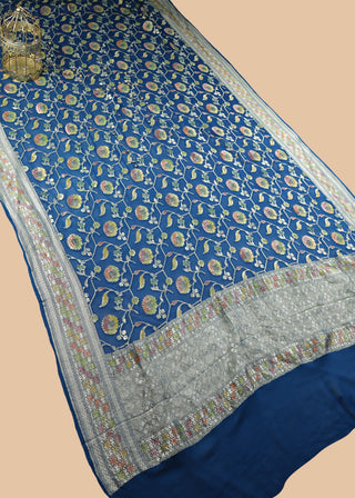 banarasi georgette Pure Handloom Dupatta