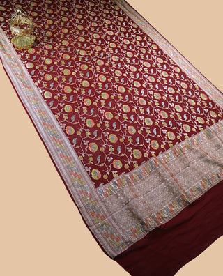 banarasi georgette Pure Handloom Dupatta