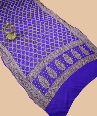 banarasi georgette pure handloom dupatta