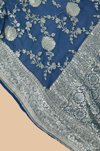 banarasi georgette Pure handloom Dupatta