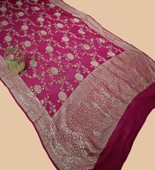 banarasi georgette Pure handloom Dupatta