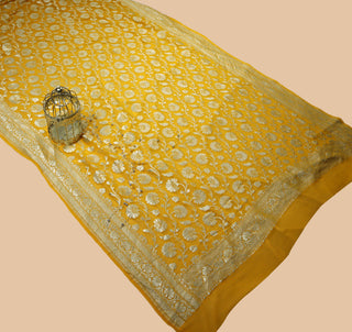 banarasi georgette Pure handloom Dupatta