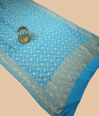 banarasi georgette Pure Handloom Dupatta