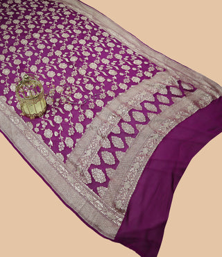 banarasi georgette Pure Handloom Dupatta