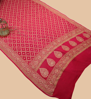 banarasi georgette Pure Handloom Dupatta