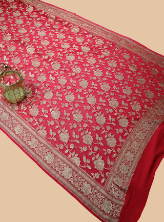 banarasi georgette Pure Handloom Dupatta