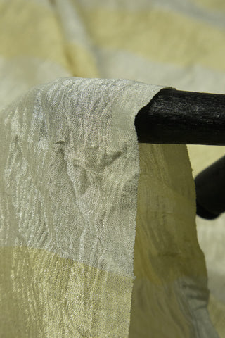 Than Silk Tissue Silver Water Stripe
