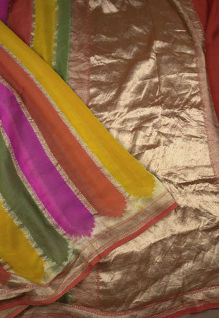 saree georgette stripe h/p